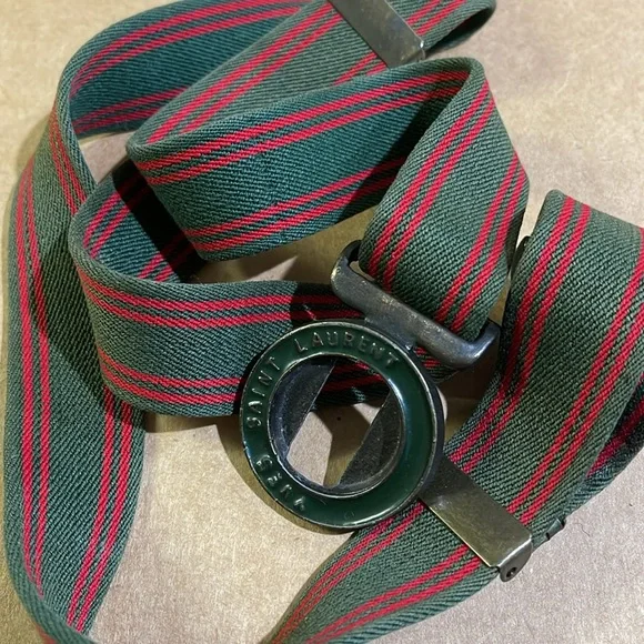 Yes saint Laurent fabric toggle belt